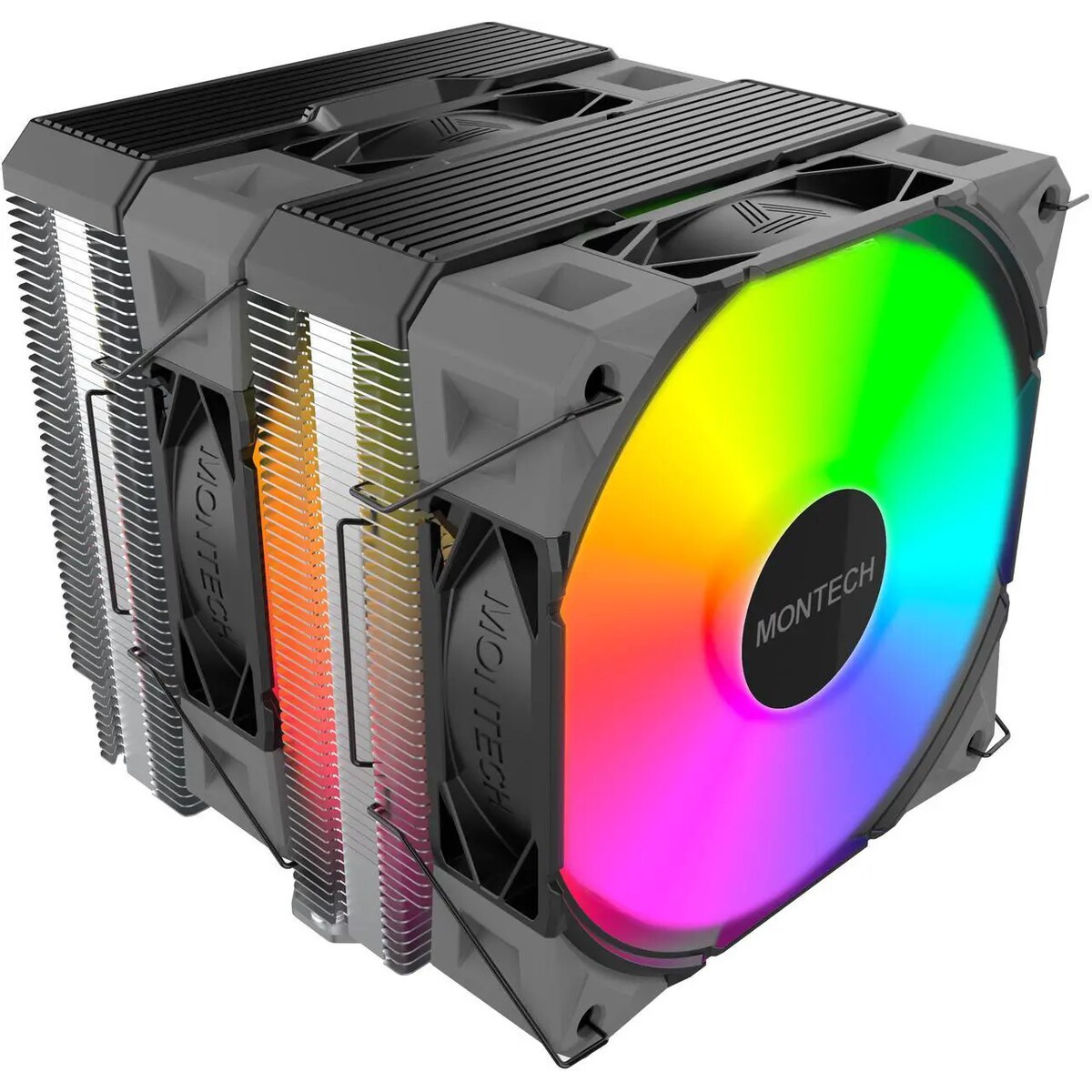 Disipador - MONTECH NX600 ARGB - Black - Radiador N/D - 2 Fans 120mm - AMD AM4/AM5 | Intel LGA 1700/1851