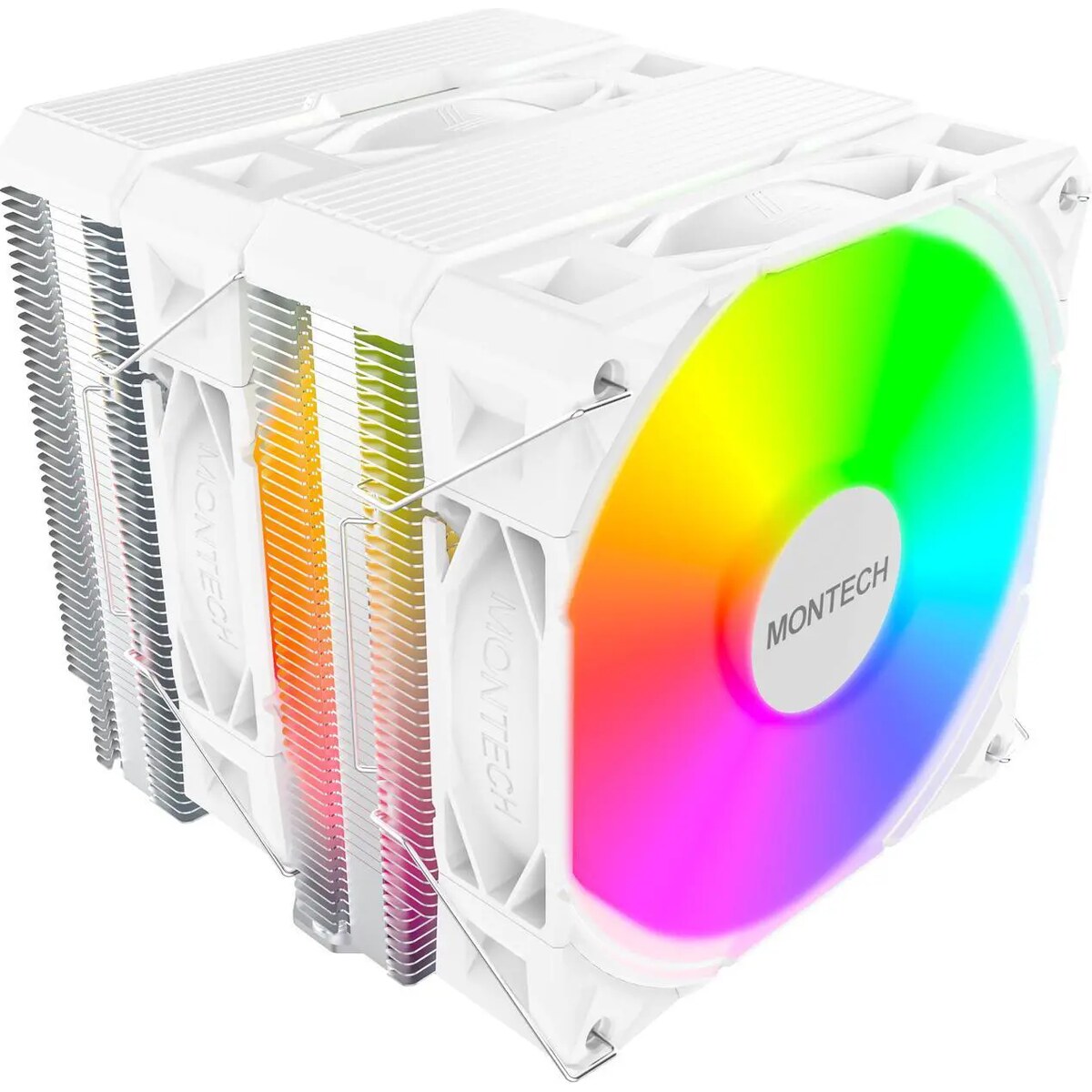 Disipador - MONTECH NX600 ARGB - White - Radiador N/D - 2 Fans 120mm - AMD AM4/AM5 | Intel LGA 1700/1851