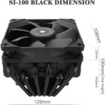 Disipador - Thermalright SI-100 - Black - Radiador N/Dmm - 1 Fans 120mm - AMD AM4/AM5 | Intel LGA 1700/1851 - Imagen 6