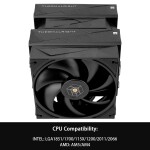 Disipador CPU - Thermalright Royal Pretor 130 - Black - Dual Tower - AMD AM4/AM5 | Intel LGA 1700/1851 - Imagen 3