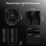 Disipador CPU - Thermalright Phantom Spirit 120 EVO - Black - Dual Tower - AMD AM4/AM5 | Intel LGA 1700/1851 - Imagen 6