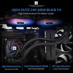 Refrigeración Líquida - Thermalright Aqua Elite 240 V4 - Black - Radiador 240mm - 2 Fans 120mm - AMD AM4/AM5 | Intel LGA 1700/1851 - Imagen 2