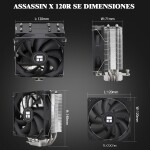 Disipador - Thermalright Assassin X120 - Black - Radiador N/Dmm - 1 Fans 120mm - AMD AM4/AM5 | Intel LGA 1700/1851 - Imagen 5