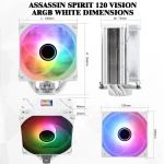Disipador - Thermalright Assassin Spirit 120 Vision ARGB - White - 1 Fan 120mm - AMD AM4/AM5 | Intel LGA 1700/1851 - Imagen 3