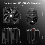 Disipador - Thermalright Phantom Spirit 120 SE - Black - Radiador N/D - 2 Fans 120mm - AMD AM4/AM5 | Intel LGA 1700/1851 - Imagen 6
