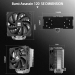 Disipador - Thermalright Burst Assassin 120 SE - Black - Radiador N/Dmm - 1 Fans 120mm - AMD AM4/AM5 | Intel LGA 1700/1851 - Imagen 6