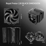 Disipador CPU - Thermalright Royal Pretor 130 - Black - Dual Tower - AMD AM4/AM5 | Intel LGA 1700/1851 - Imagen 6