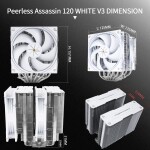 Disipador - Thermalright Peerless Assassin 120 - White - 2 Fans 120mm - AMD AM4/AM5 | Intel LGA 1700/1851 - Imagen 5