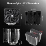 Disipador CPU - Thermalright Phantom Spirit 120 - Black - Dual Tower - AMD AM4/AM5 | Intel LGA1700/LGA1851 - Imagen 6