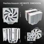 Disipador CPU - Thermalright Peerless Assassin 140 - White - Dual Tower - AMD AM4/AM5 | Intel LGA1700/LGA1851 - Imagen 6
