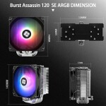 Disipador - Thermalright Burst Assassin 120 SE - Black - Radiador N/Dmm - 1 Fans 120mm - AMD AM4/AM5 | Intel LGA 1700/1851 - Imagen 7