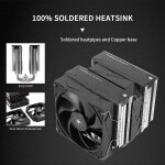 Disipador CPU - Thermalright Royal Pretor 130 - Black - Dual Tower - AMD AM4/AM5 | Intel LGA 1700/1851 - Imagen 6