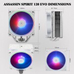 Disipador - Thermalright Assassin Spirit 120 EVO - White - Radiador N/Dmm - 1 Fans 120mm - AMD AM4/AM5 | Intel LGA 1700/1851 - Imagen 5