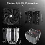 Disipador - Thermalright Phantom Spirit 120 SE - Black - 2 Fans 120mm - AMD AM4/AM5 | Intel LGA 1700/1851 - Imagen 5