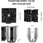 Disipador - Thermalright Peerless Assassin 120 SE - Black - Radiador N/D - 2 Fans 120mm - AMD AM4/AM5 | Intel LGA 1700/1851 - Imagen 3