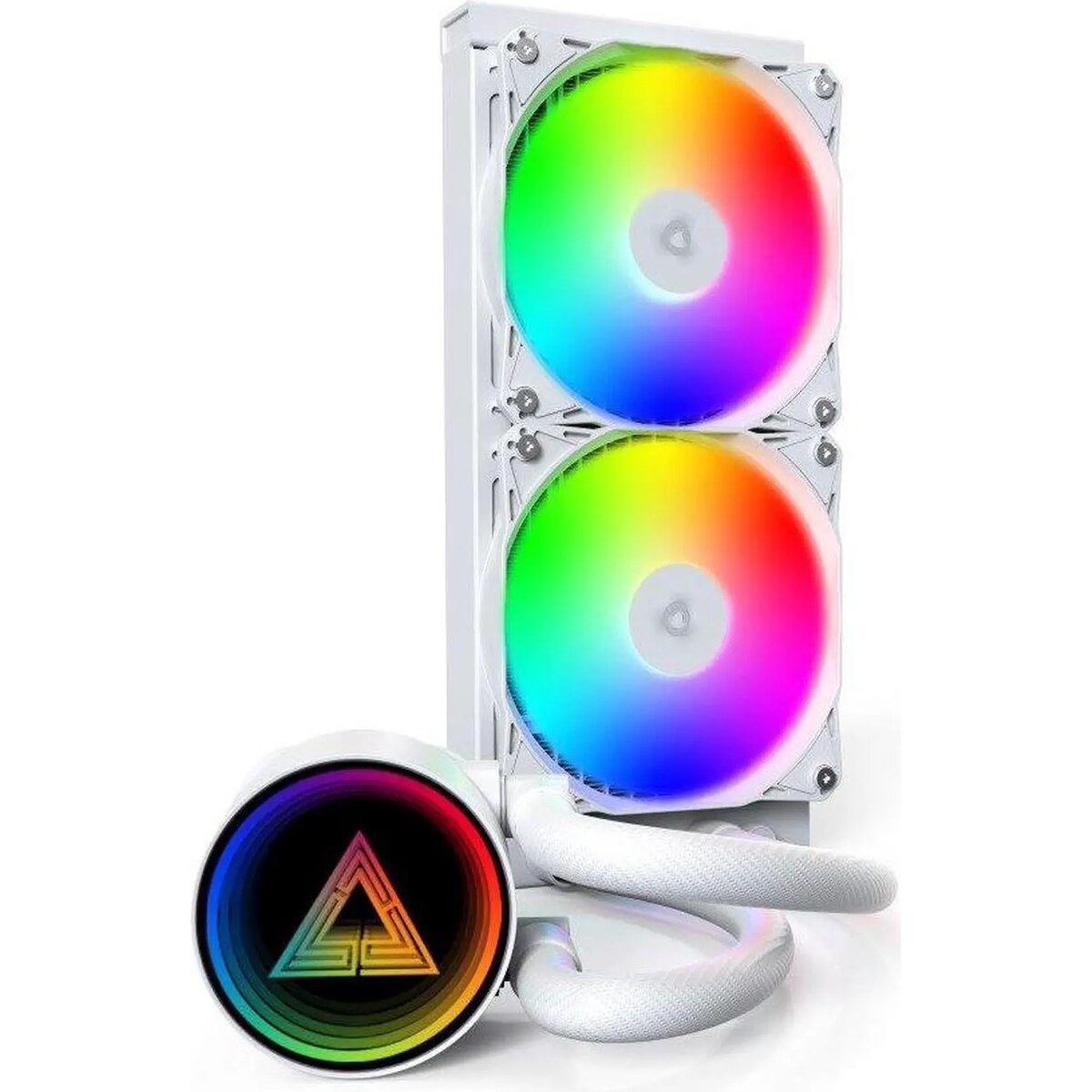 Refrigeración Líquida - Montech LightFlow ARGB 240 - White - Radiador 240mm - 2 Fans 120mm - AMD AM4/AM5 | Intel LGA 1700/1851
