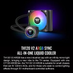 Refrigeración Líquida - Thermaltake TH120 ARGB Sync V2 - Black - Radiador 120mm - 1 Fans 120mm - AMD AM4/AM5 | Intel LGA 1700/1851 - Imagen 2