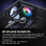 Refrigeración Líquida - Thermaltake TH120 ARGB Sync V2 - Black - Radiador 120mm - 1 Fans 120mm - AMD AM4/AM5 | Intel LGA 1700/1851 - Imagen 6