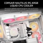 Refrigeración Líquida - Corsair Nautilus 240 RS - White - Radiador 240mm - 2 Fans 120mm - AMD AM4/AM5 | Intel LGA 1700/1851 - Imagen 2