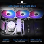 Refrigeración Líquida - Thermalright Aqua Elite 360 - White - Radiador 360mm - 3 Fans 120mm - AMD AM4/AM5 | Intel LGA 1700/1851 - Imagen 2