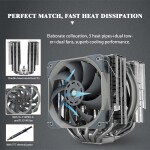 Disipador - Thermalright FC140 - Black - Radiador 140mm - 2 Fans 120mm/140mm - AMD AM4/AM5 | Intel LGA 1700/1851 - Imagen 4