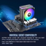 Disipador - Thermaltake ASTRIA 400 - Black - Radiador N/D - 1 Fan 120mm - AMD AM4/AM5 | Intel LGA 1700/1851 - Imagen 6