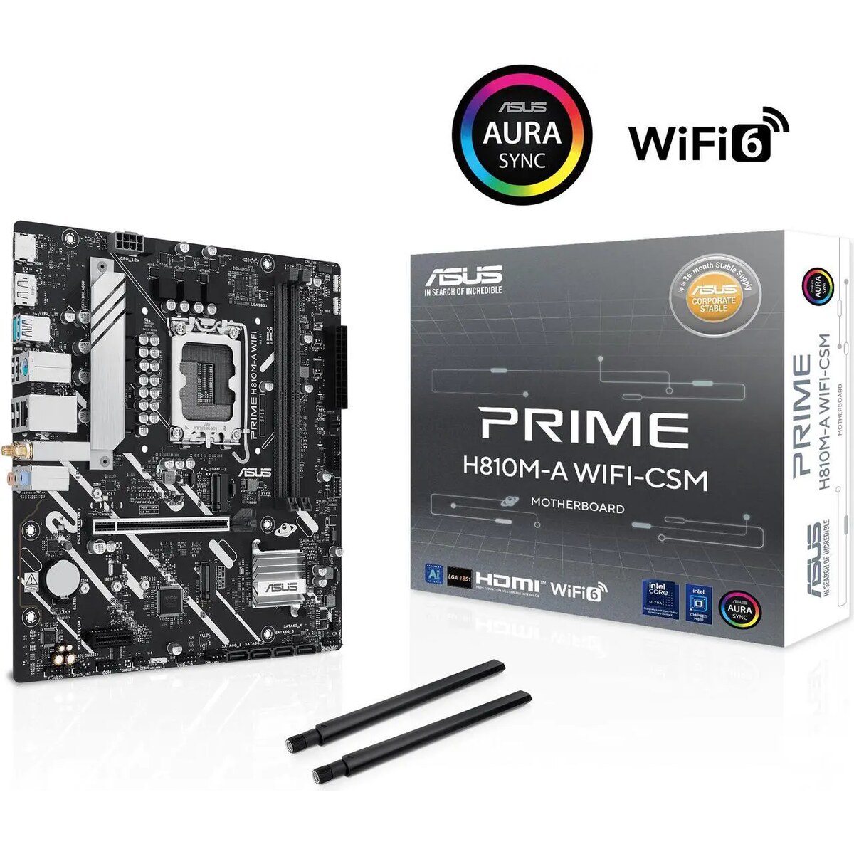 Motherboard ASUS PRIME H810M-A WIFI-CSM Socket LGA1851 Micro ATX