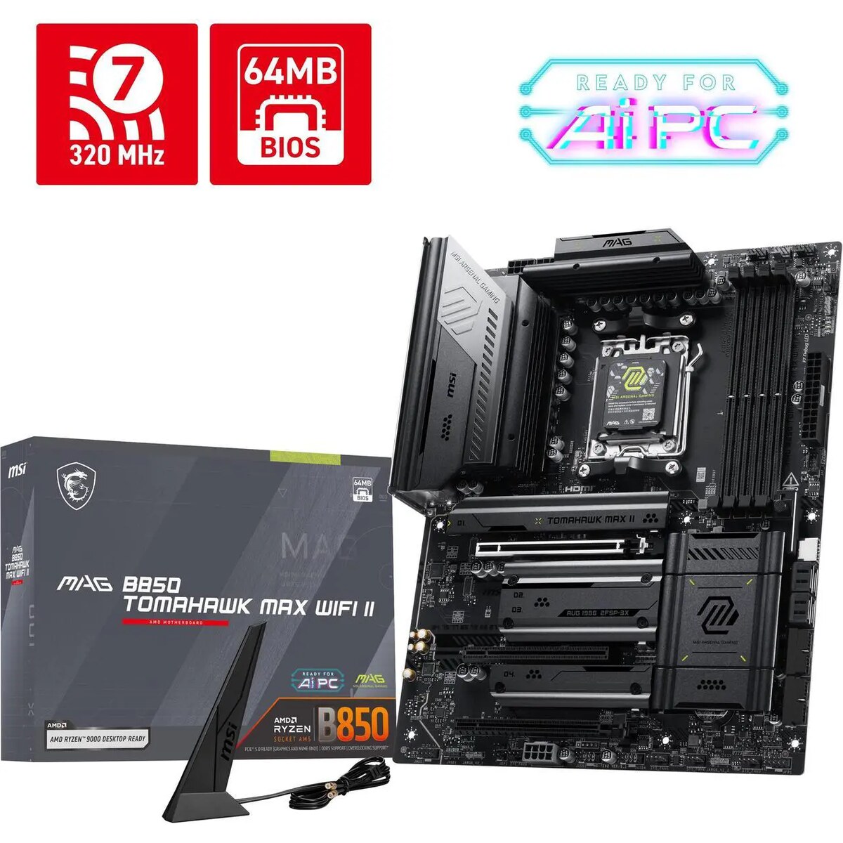 Motherboard MSI MAG B850 TOMAHAWK MAX WIFI II Socket AM5 ATX