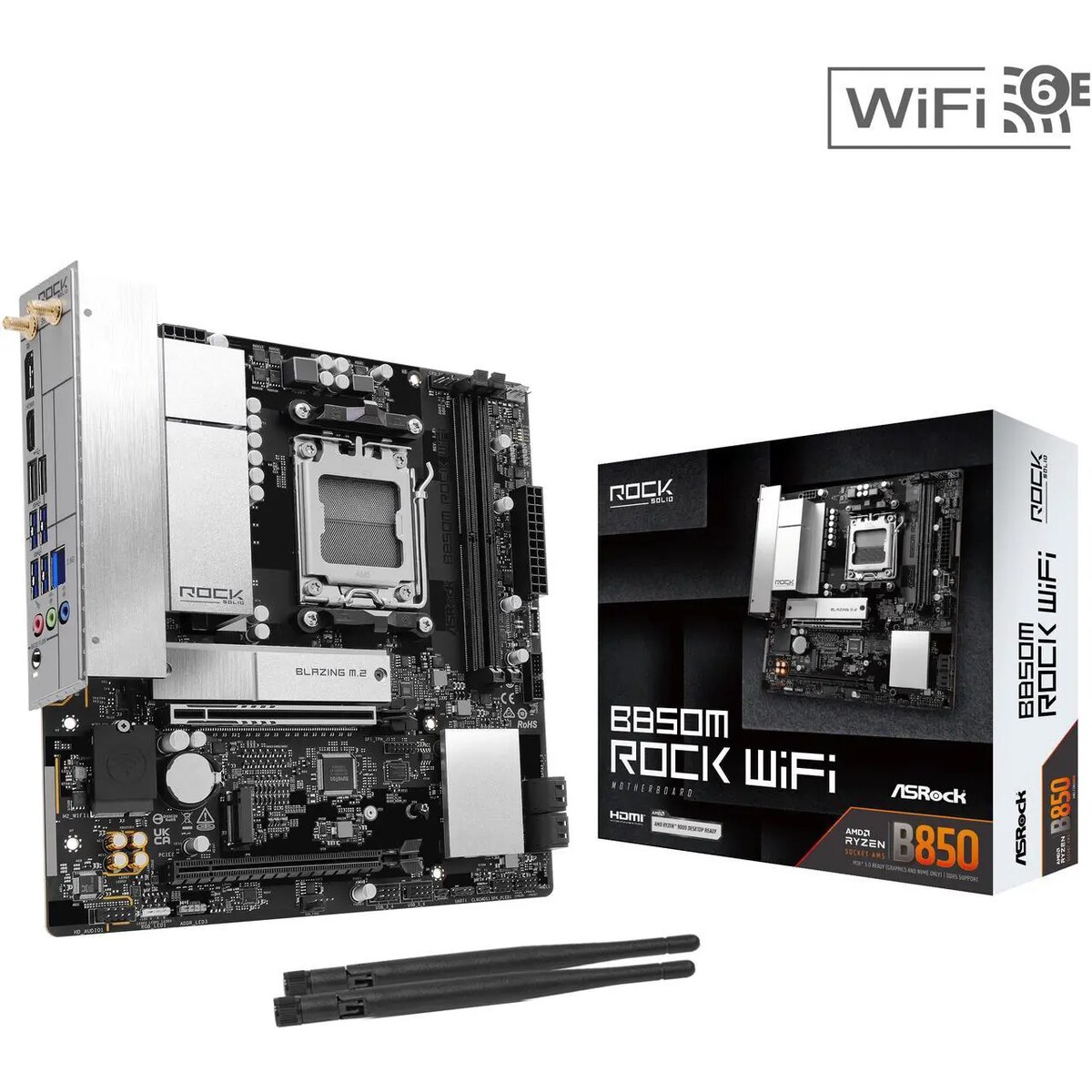 Motherboard ASRock B850M Rock WiFi Socket AM5 Micro ATX