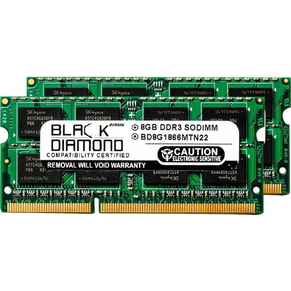 Memoria RAM Laptop Black Diamond Memory BD8GX21866MTN22 16GB (2 x 8GB) 204-Pin DDR3 1866 Mhz CL13