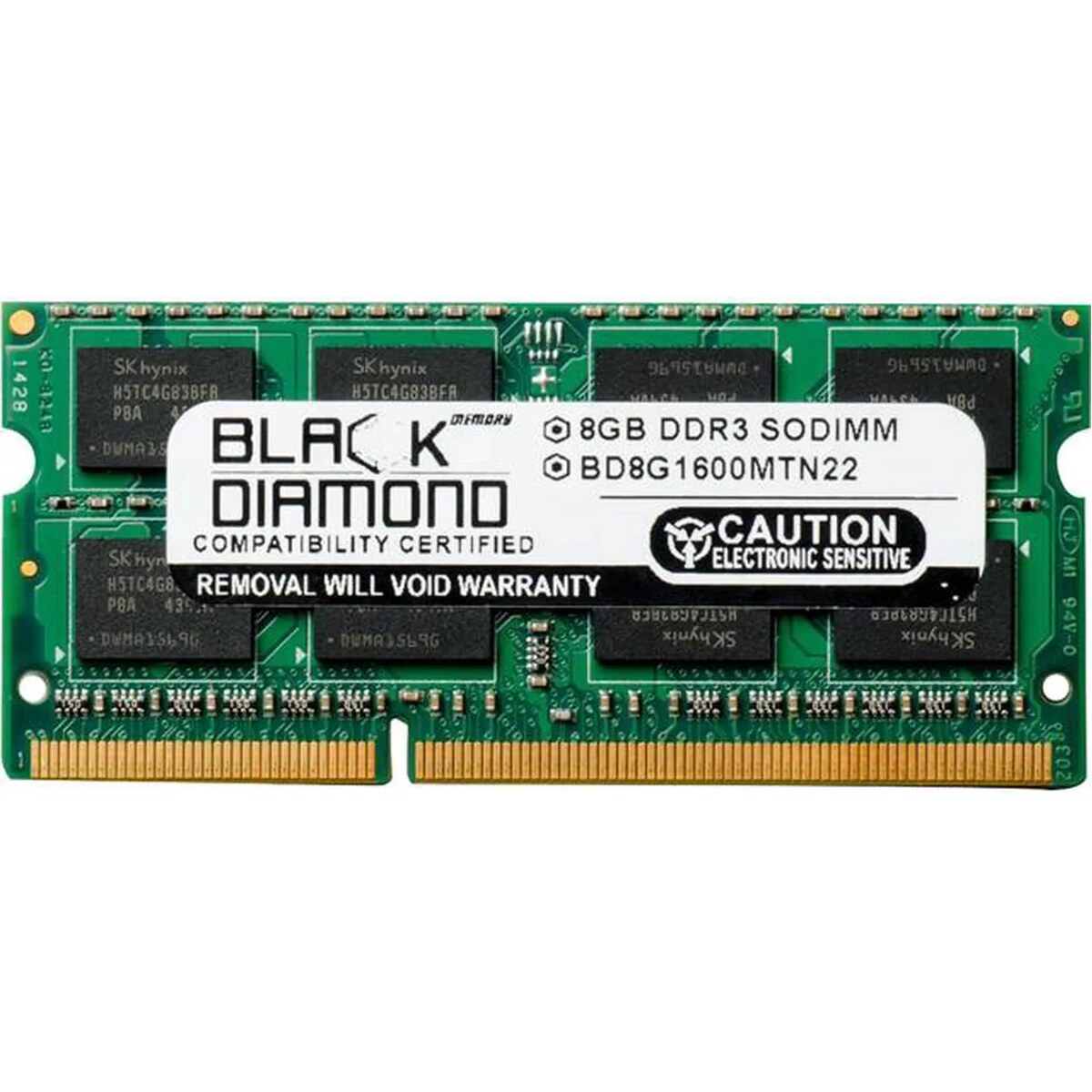 Memoria RAM Laptop Black Diamond 8GB (1 x 8GB) 204-Pin SO-DIMM DDR3 1600 MHz CL11