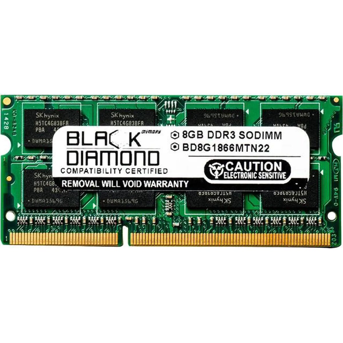 Memoria RAM Laptop Black Diamond 8GB (1 x 8GB) 204-Pin SO-DIMM DDR3 1866 MHz CL13