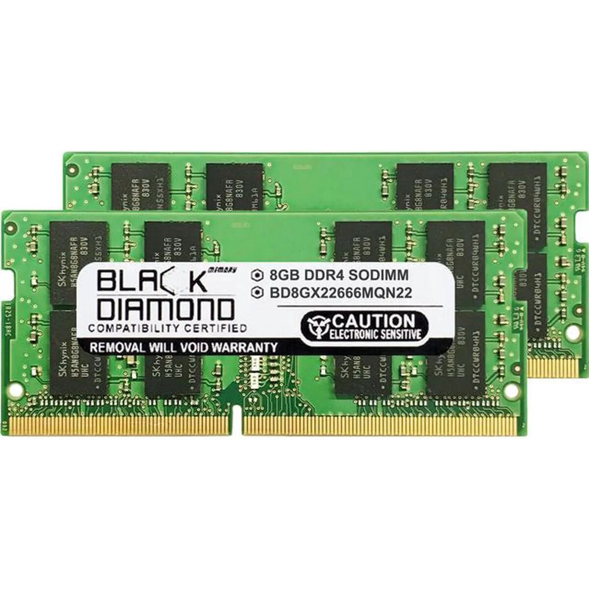 Memoria RAM Laptop Black Diamond Memory BD8GX22666MQN22 16GB (2 x 8GB) 260-Pin DDR4 2666 Mhz CL19