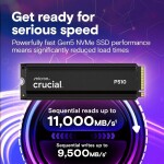 Disco Duro Solido SSD Crucial P510 1 TB PCIe M.2 2280 hasta 10000 MB/s - Imagen 2