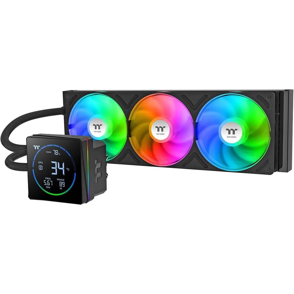 Refrigeración Líquida - Thermaltake TH360-S V3 - Black - Radiador 360mm - 3 Fans 120mm - AMD AM4/AM5 | Intel LGA 1700/1851