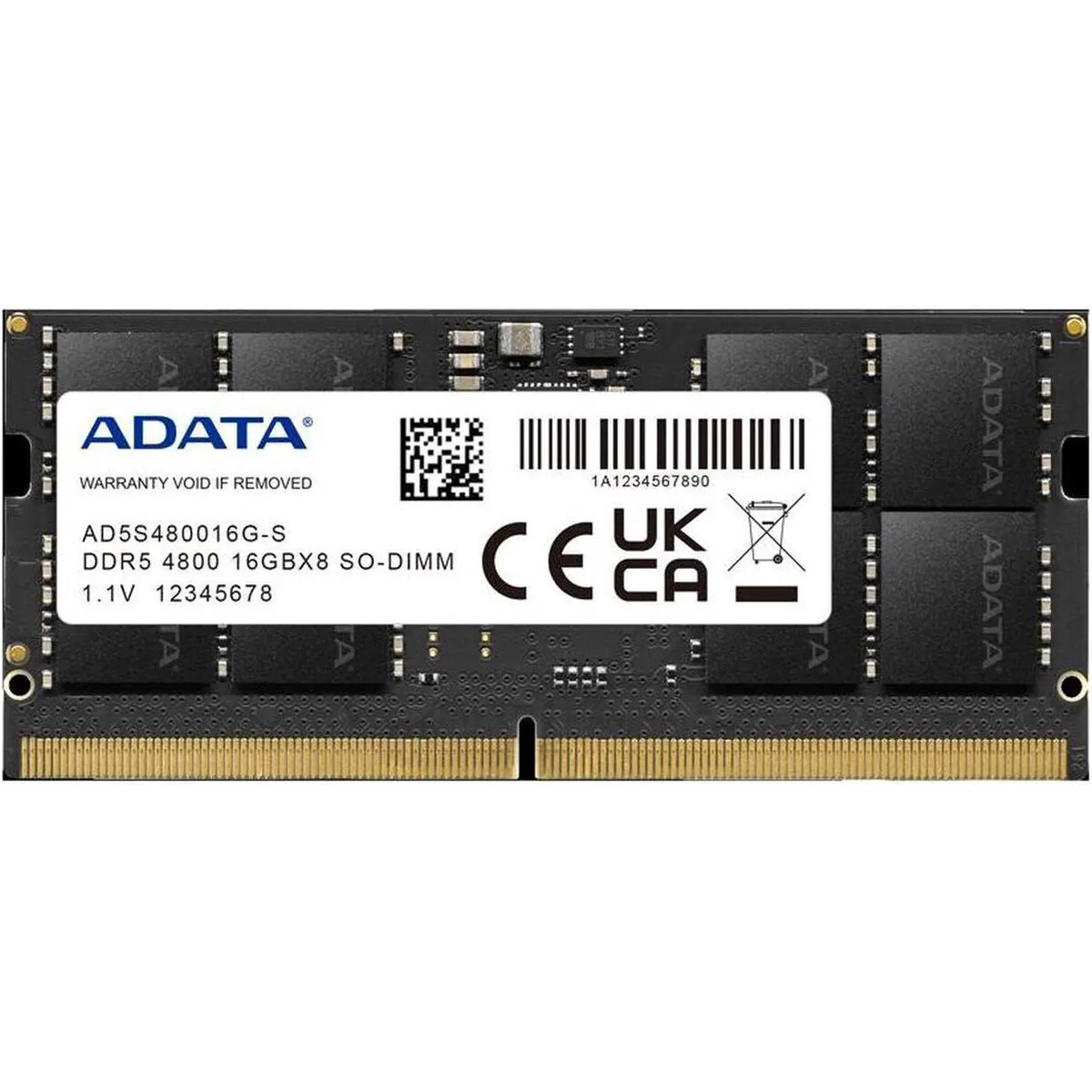 ASRAS2203170O388704_square Memoria RAM Laptop ADATA 16GB (1 x 16GB) 262-Pin DDR5 4800 MHz CL40 SODIMM - Imagen 1