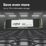 Disco Duro Solido SSD Crucial E100 480GB PCIe M.2 2280 hasta 5000 MB/s - Imagen 8