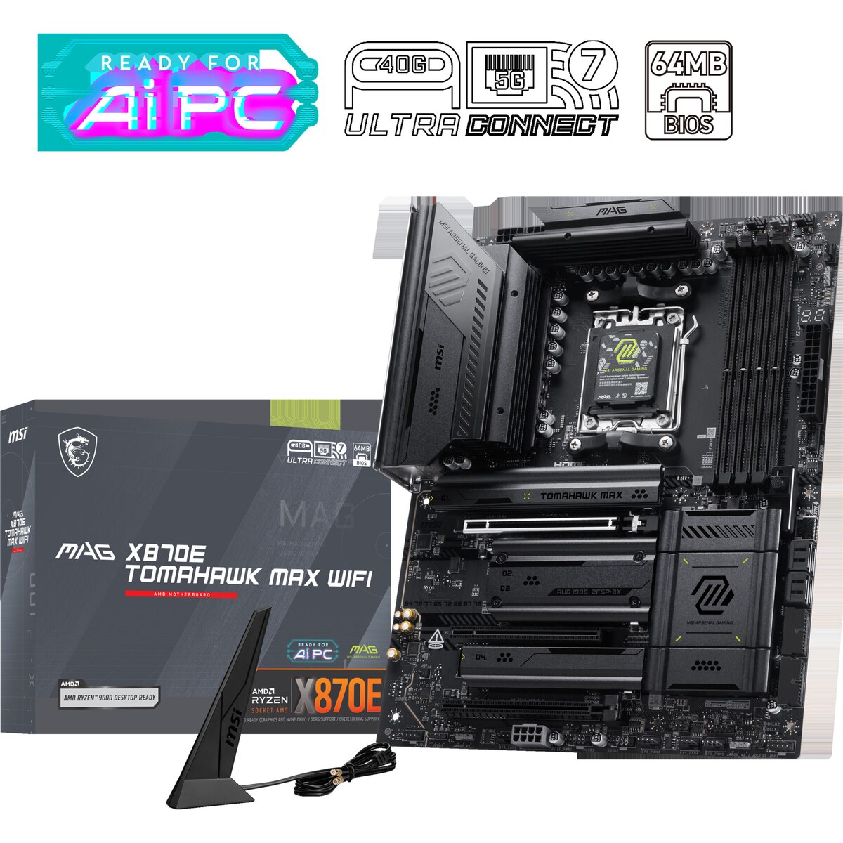 Motherboard MSI MAG X870E TOMAHAWK MAX WIFI Socket AM5 ATX