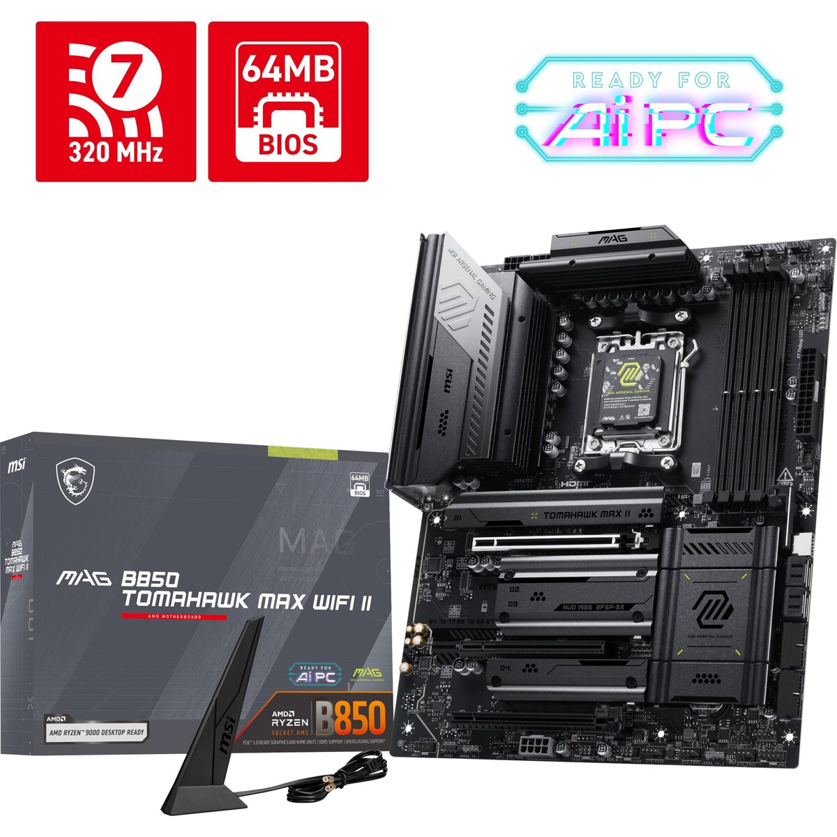 Motherboard MSI MAG B850 TOMAHAWK MAX WIFI II Socket AM5 ATX