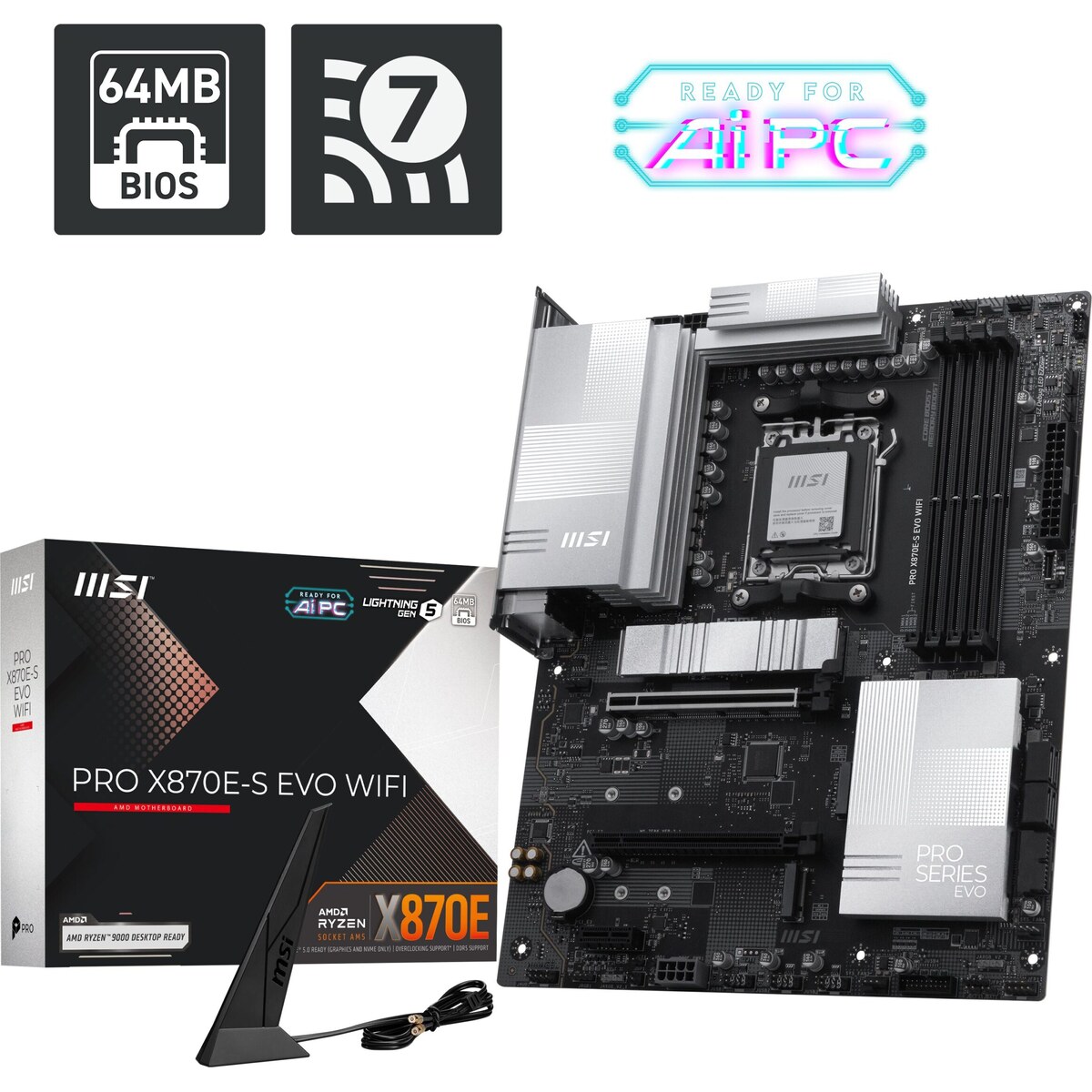 Motherboard MSI PRO X870E-S EVO WIFI Socket AM5 ATX