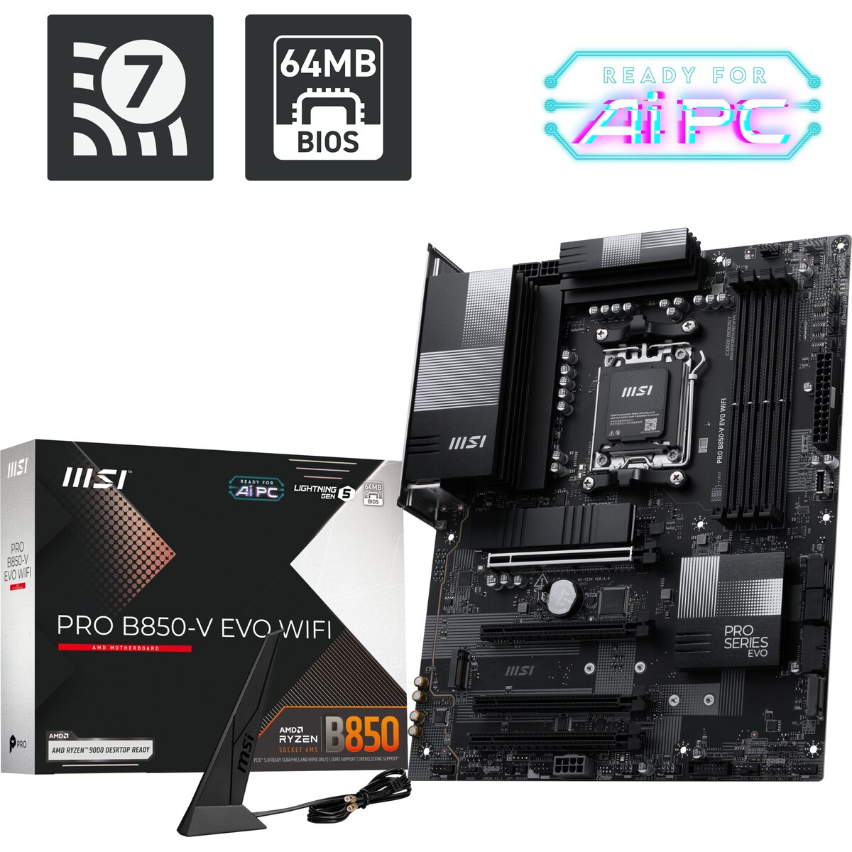 Motherboard MSI PRO B850-V EVO WIFI Socket AM5 ATX