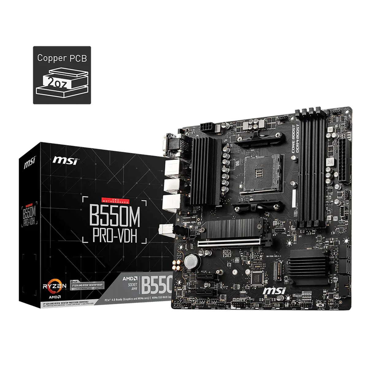 Motherboard MSI B550M PRO-VDH Socket AM4 Micro ATX