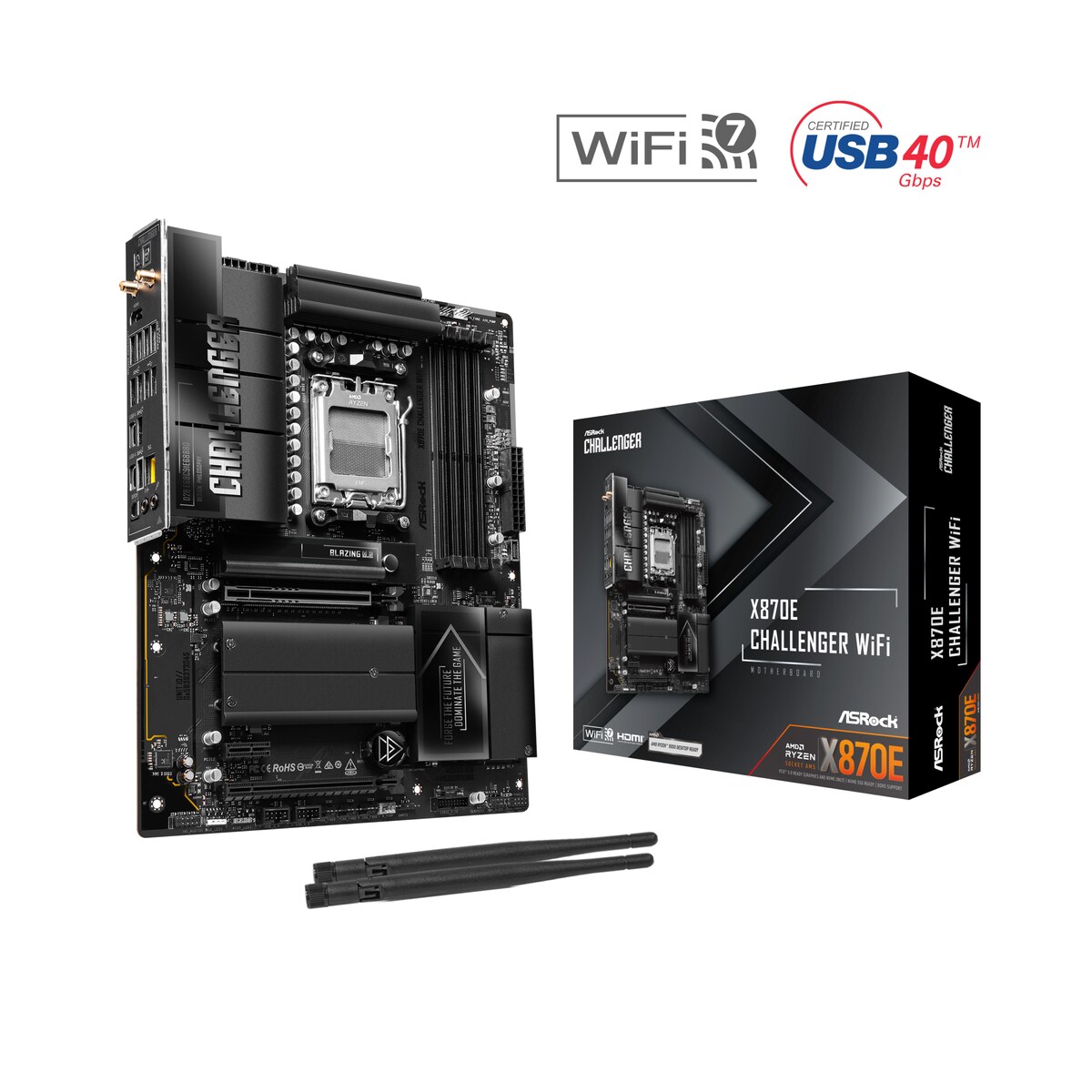 Motherboard ASRock X870E Challenger WiFi Socket AM5 ATX