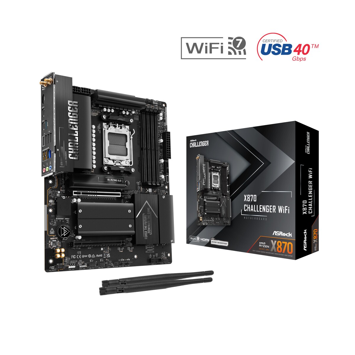 Motherboard ASRock X870 Challenger WiFi Socket AM5 ATX