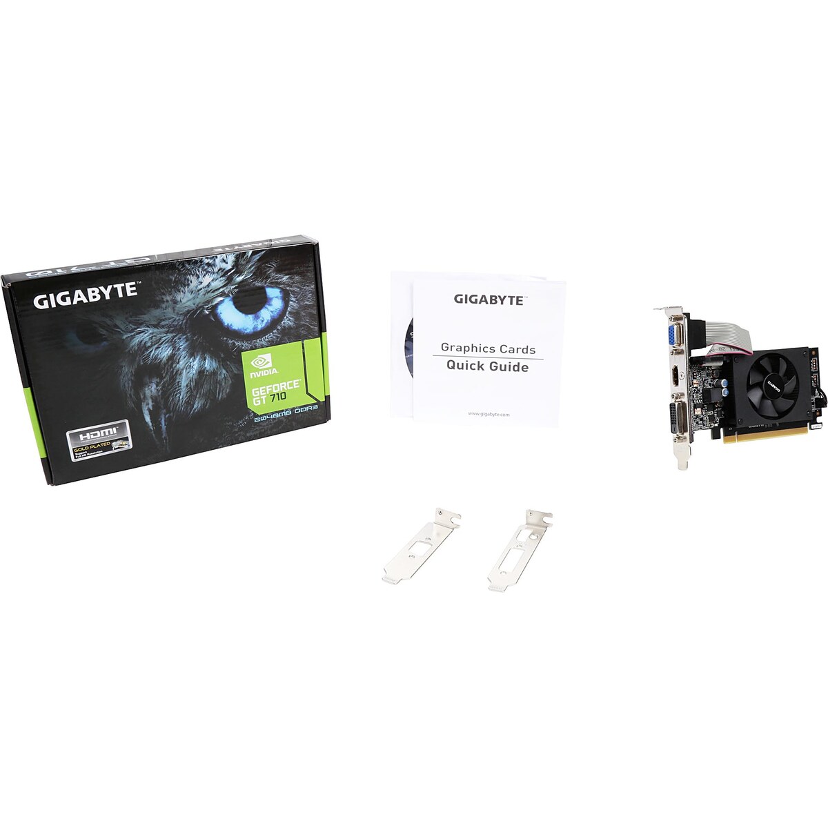 14-125-899-11_square Tarjeta de video Gigabyte GeForce GT 710 Low Profile 2GB DDR3 - Imagen 1
