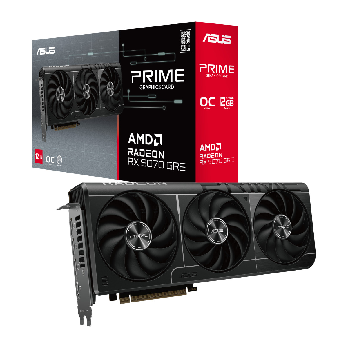 Tarjeta de video ASUS Prime Radeon RX 9070 GRE EVO 12GB OC
