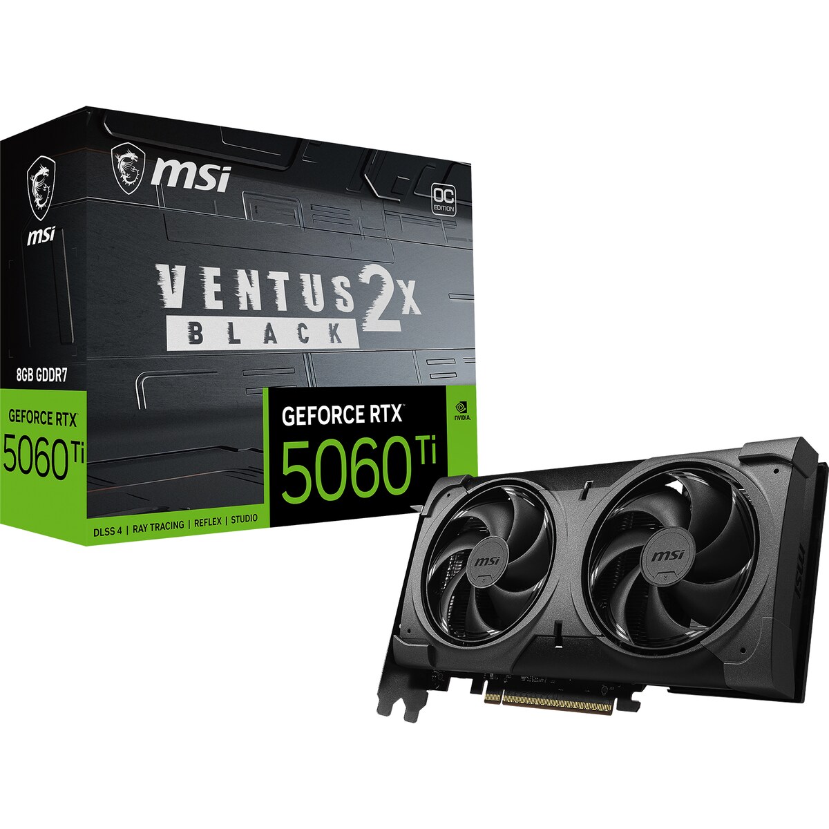14-137-998-10_square Tarjeta de video MSI Ventus GeForce RTX 5060 Ti 8GB OC Black Plus - Imagen 1