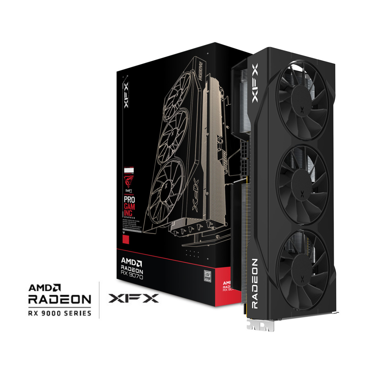 Tarjeta de video XFX Swift Radeon RX 9070 GRE 12GB