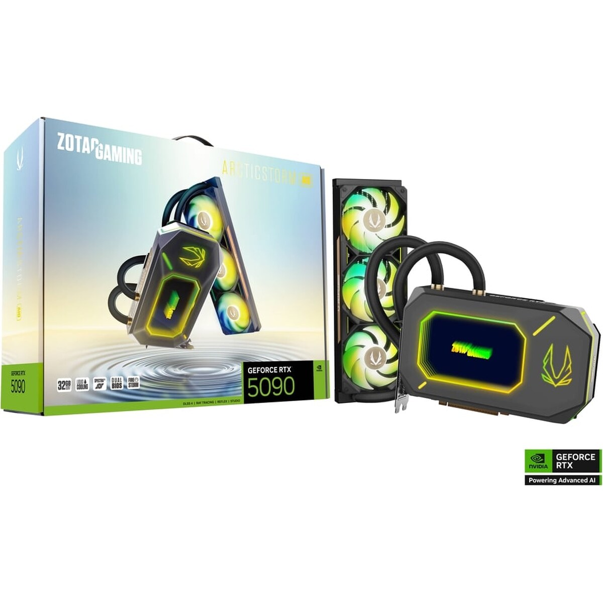 Tarjeta de video ZOTAC ARCTICSTORM AIO GeForce RTX 5090 32GB