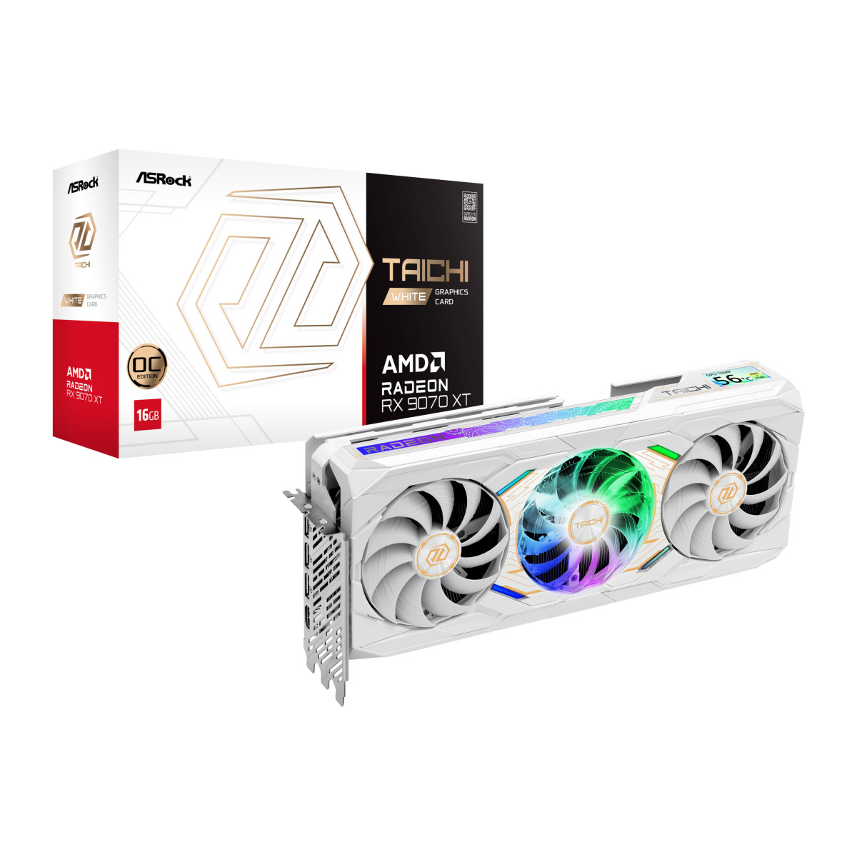 Tarjeta de video ASRock Taichi White Radeon RX 9070 XT 16GB OC